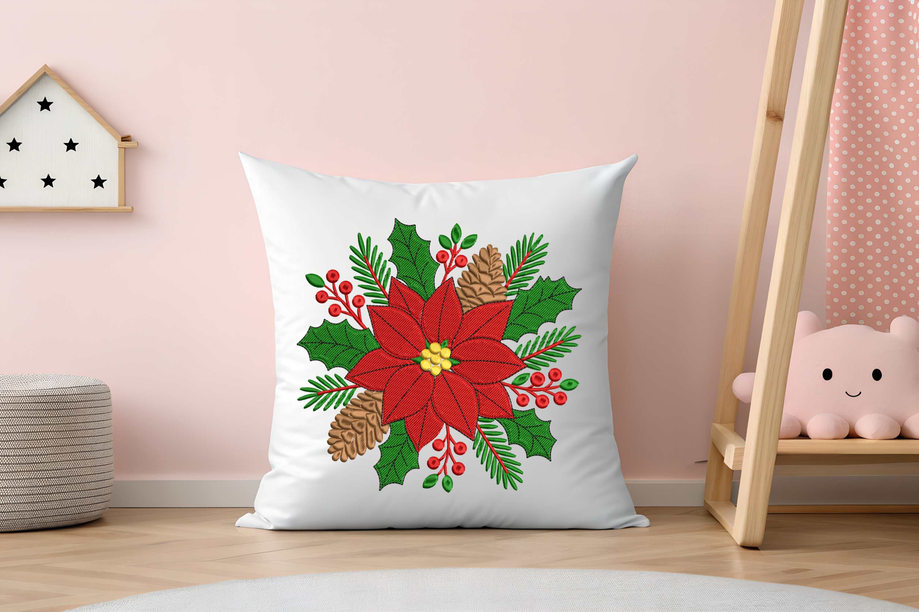 Christmas Poinsettia Pinecone - photo 5