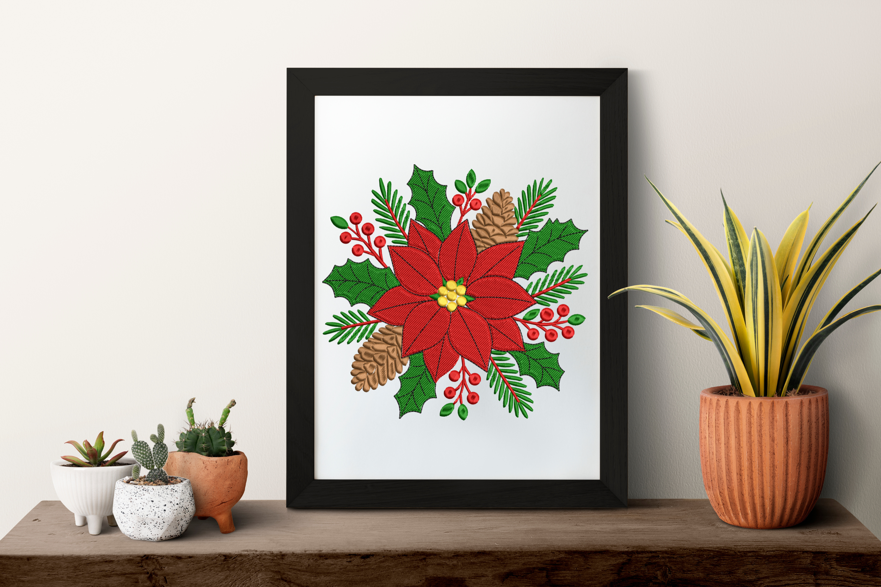 Christmas Poinsettia Pinecone - photo 6