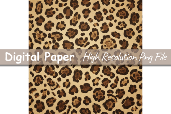 Cozy Fall Leopard Print Digital Paper,Pa