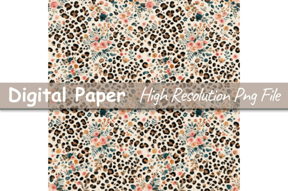 Cozy Fall Leopard Print Digital Paper,Pa