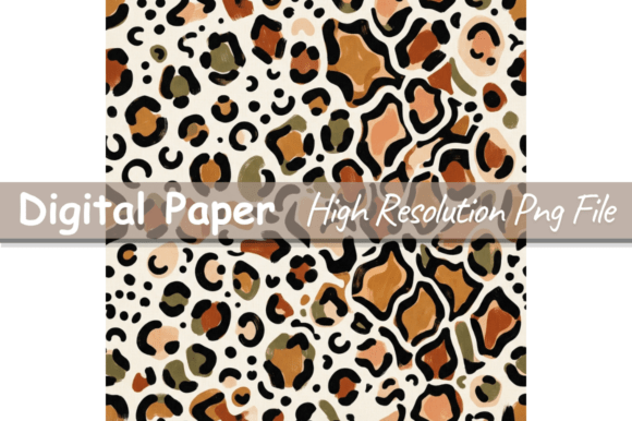 Cozy Fall Leopard Print Digital Paper,Pa