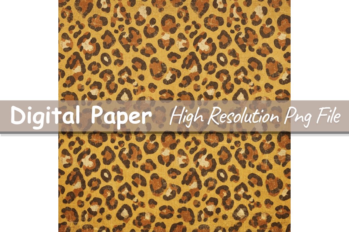 Cozy Fall Leopard Print Digital Paper,Pa