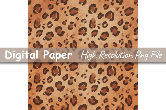 Cozy Fall Leopard Print Digital Paper,Pa