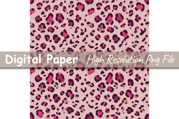 Cozy Fall Leopard Print Digital Paper,Pa