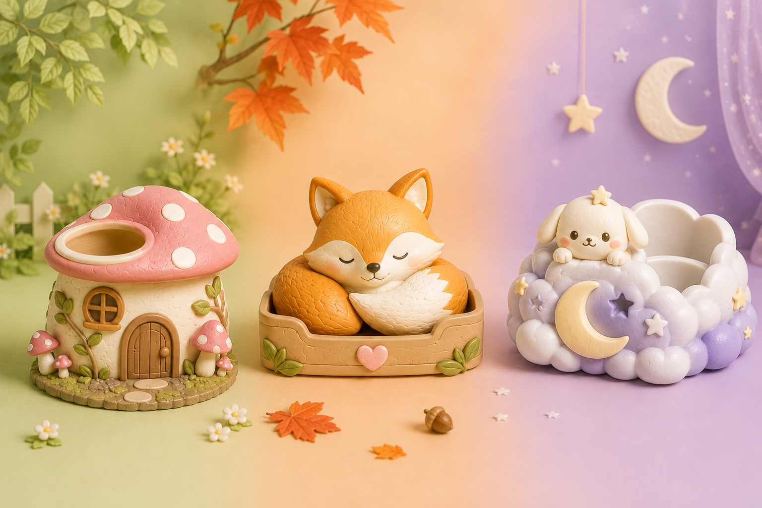 Cozy Fantasy Animal Storage Collection - 3D Printable STL Desk Organizer - Image 3