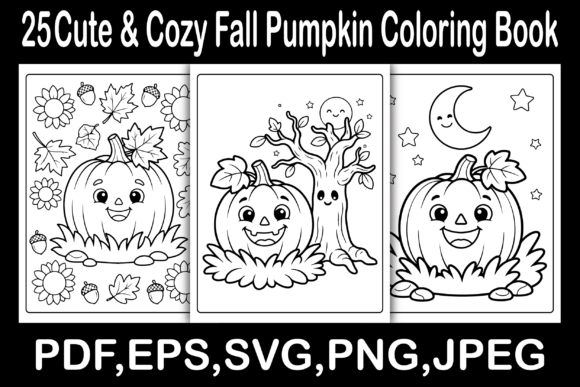 Cute & Cozy Fall Pumpkin Coloring Book