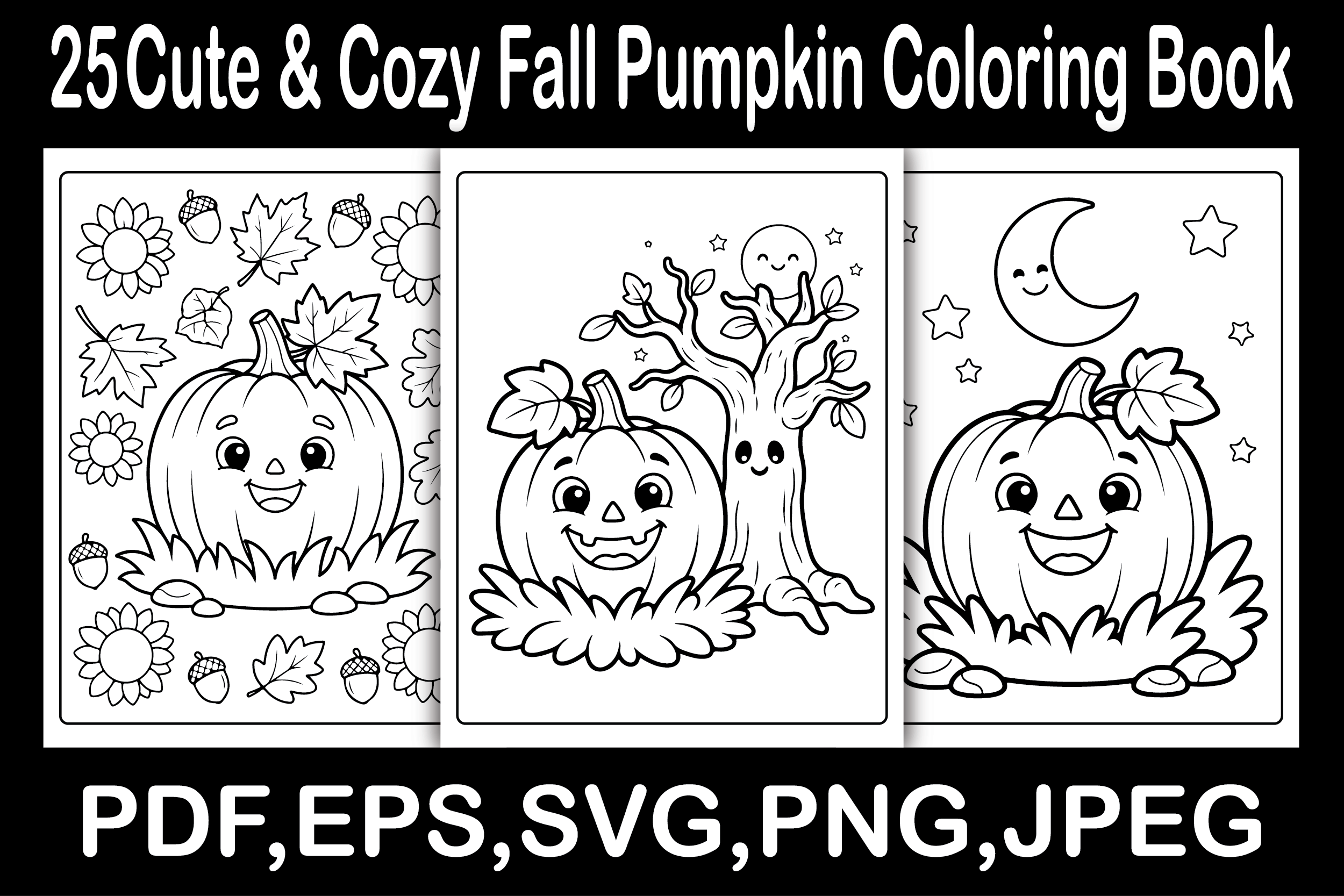 Cute & Cozy Fall Pumpkin Coloring Book
