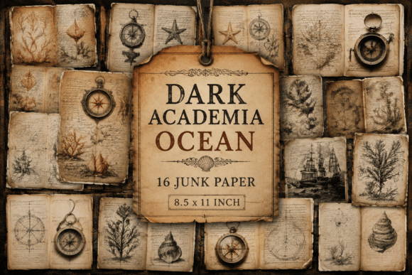 Dark Academia Ocean Junk Journal