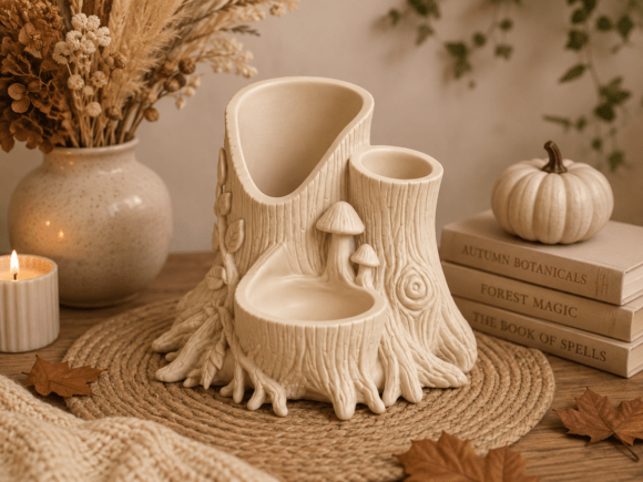Enchanted Forest Root Organizer STL - 3D Printable Tree Stump Jewelry & Trinket Holder - Image 5