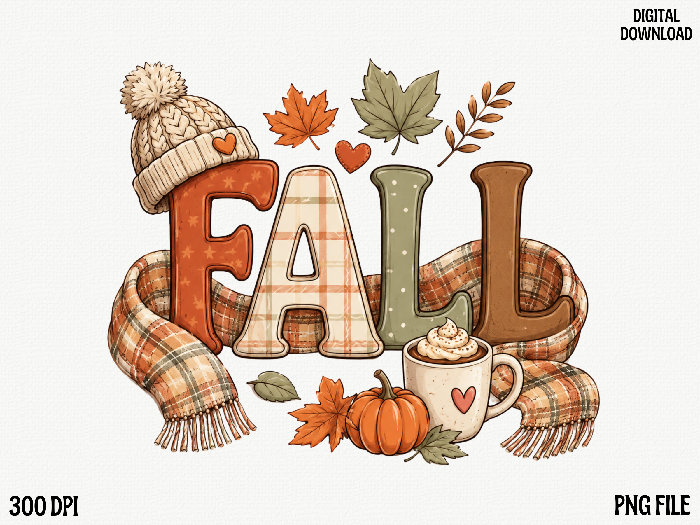 Fall Pumpkin Mug Sweater Autumn PNG