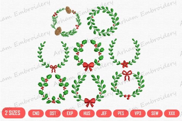 Holiday Laurel Frames & Festive Borders