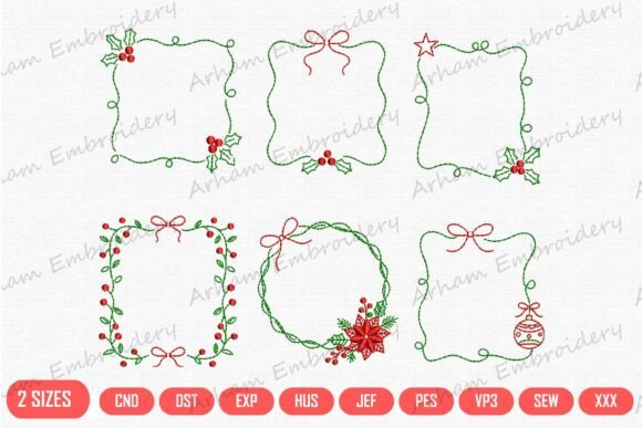 Holiday Monogram Frames & Borders