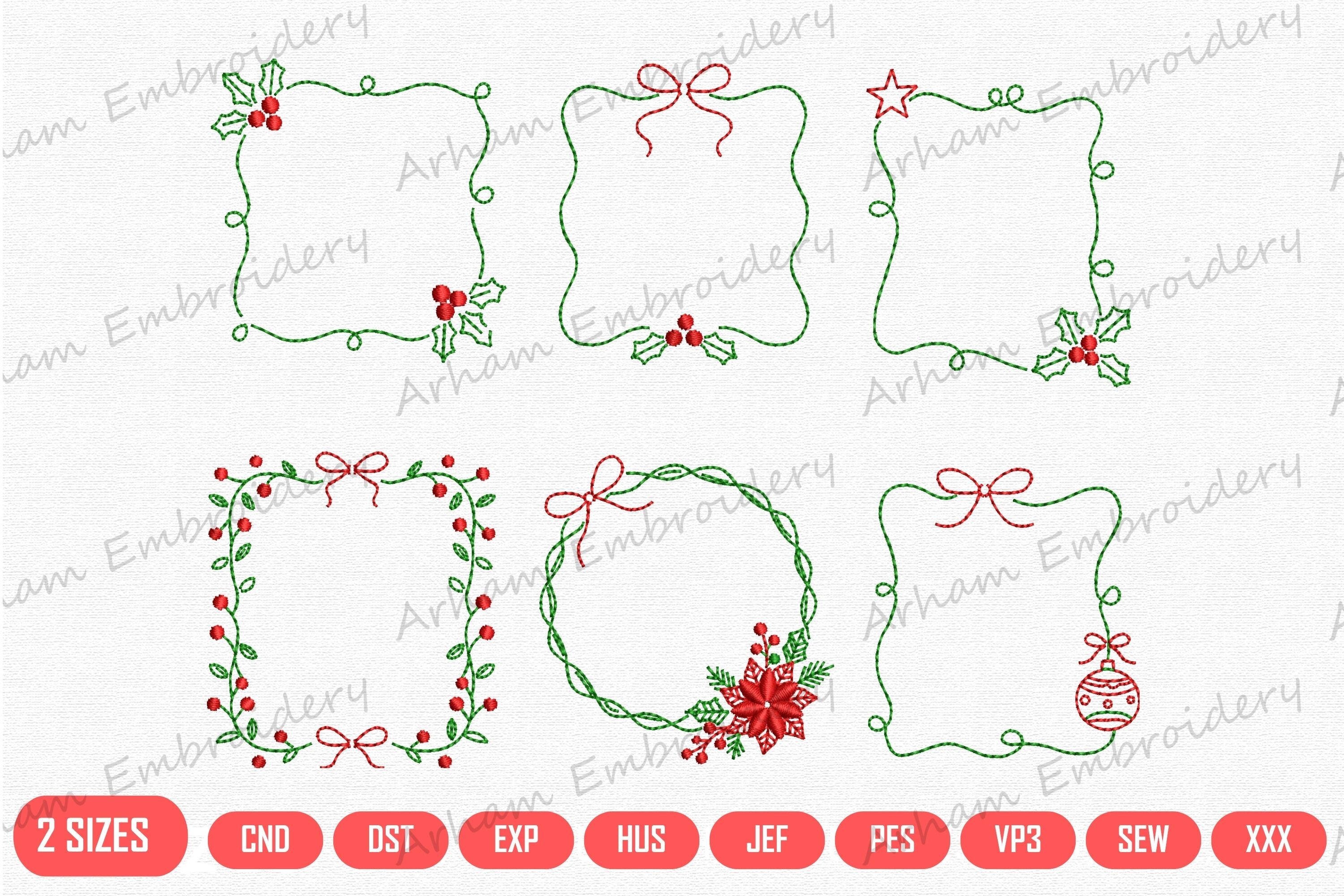 Holiday Monogram Frames & Borders