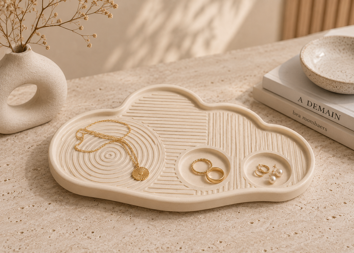 Japandi Trinket Dish STL – Organic 3D Printed Jewelry Tray & Vanity Organizer - Image 5