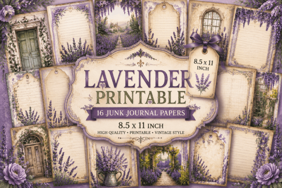 Lavender Printable Junk Journal