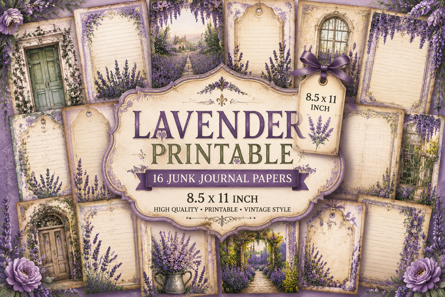 Lavender Printable Junk Journal