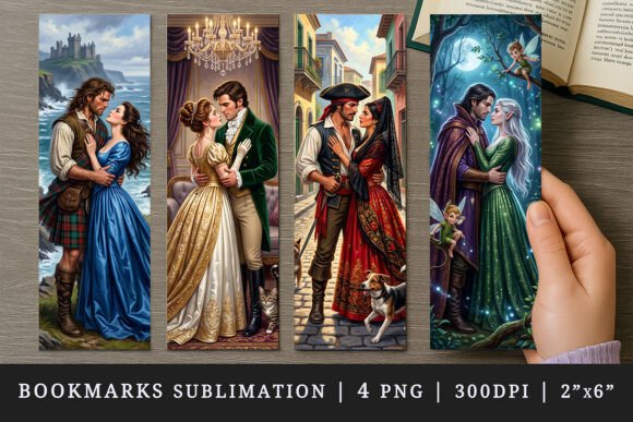 Love Story Bookmark Design Set
