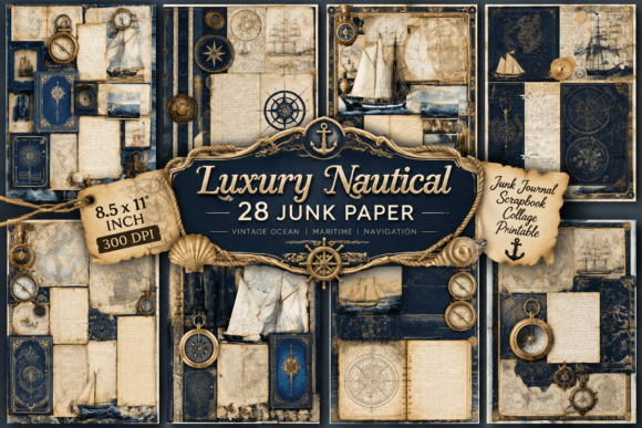 Luxury Nautical Junk Journal