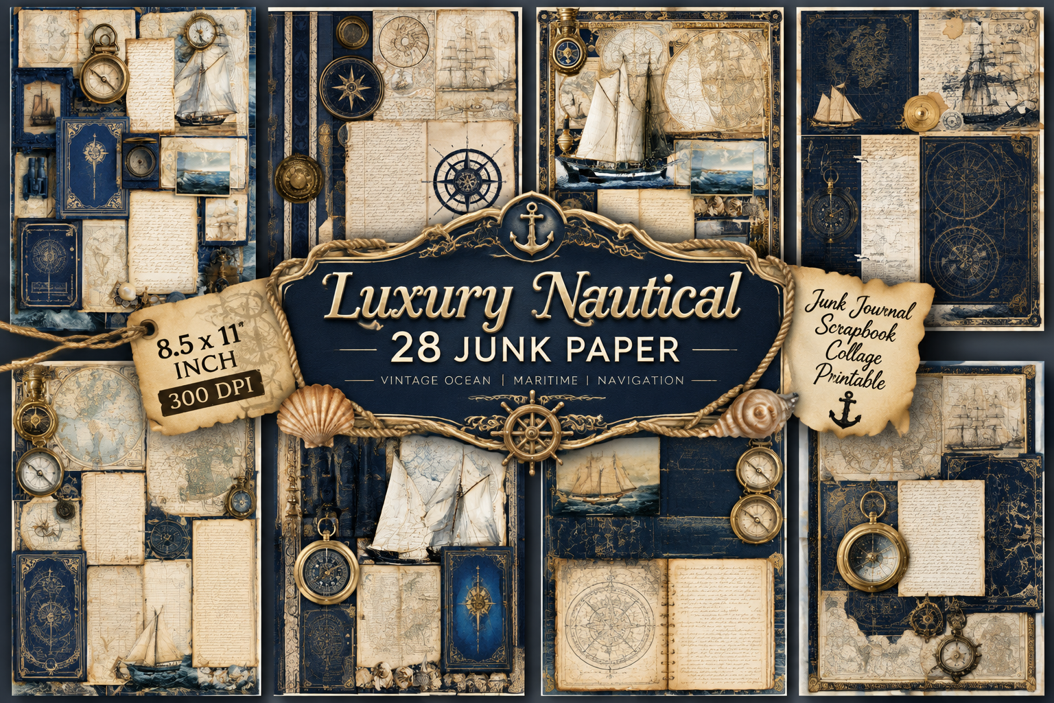 Luxury Nautical Junk Journal