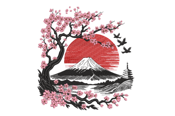 Majestic Sakura Fuji Landscape