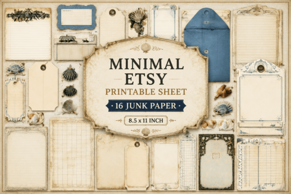 Minimal Etsy Printable Sheet Junk