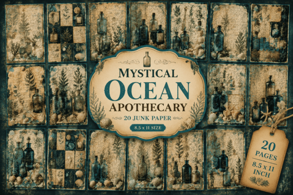 Mystical Ocean Apothecary Junk Journal