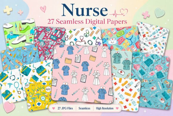Nurse Seamless Pattern