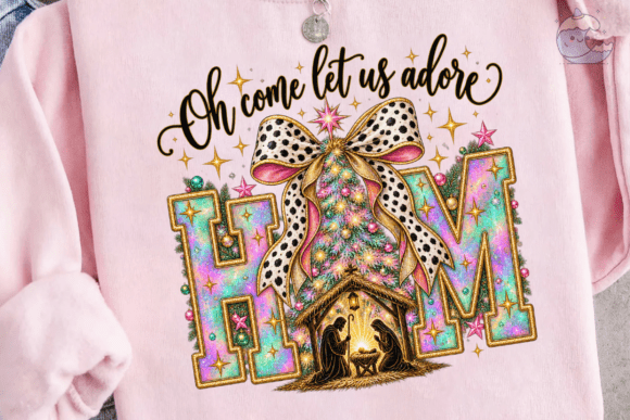 Oh Come Let Us Adore Him PNG Shirt