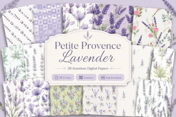 Petite Provence Lavender Digital Paper