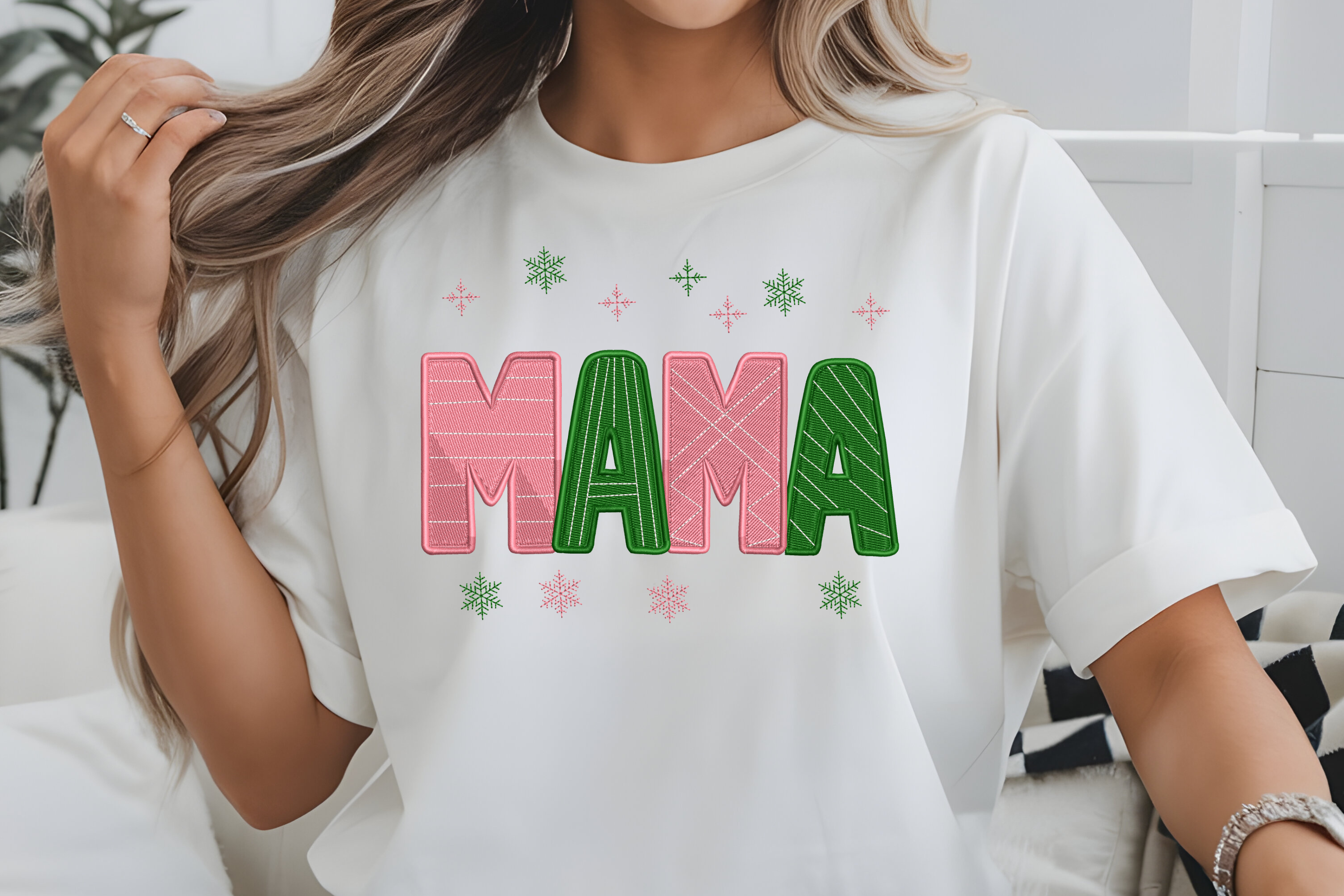 Pink Green Holiday Mom Christmas Mama - photo 2