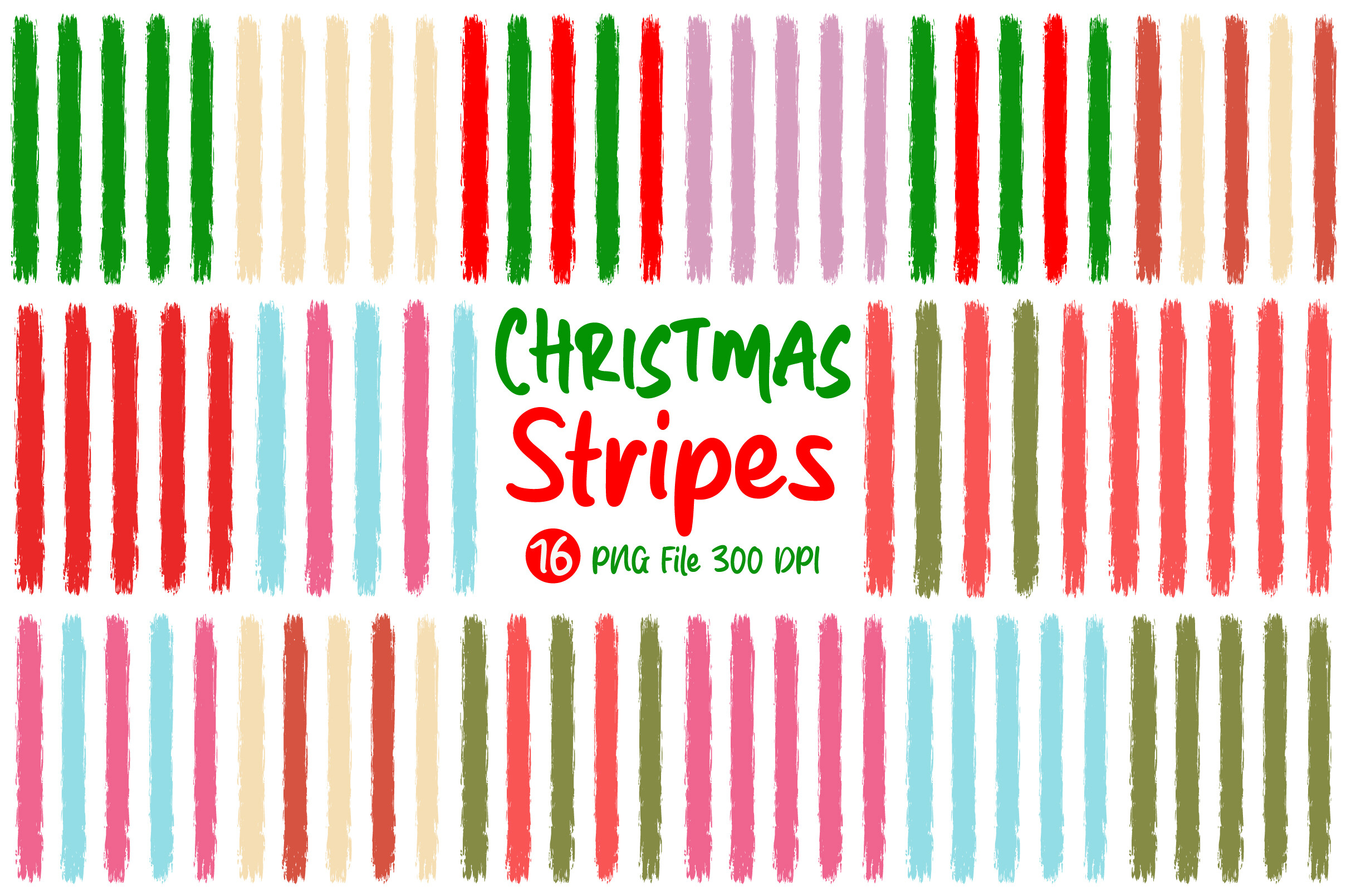 Preppy Christmas Stripes Background PNG