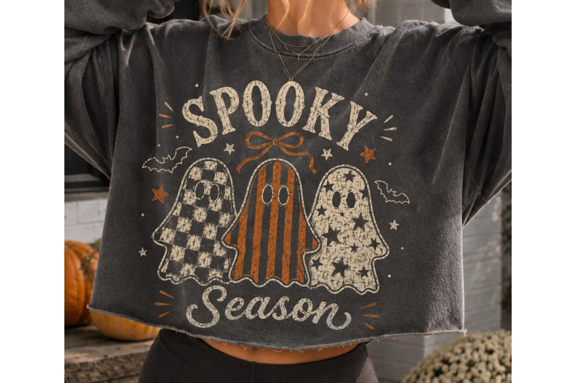 Retro Halloween Ghost Trio Png,Spooky Pn