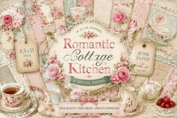 Romantic Cottage Kitchen Junk Journal
