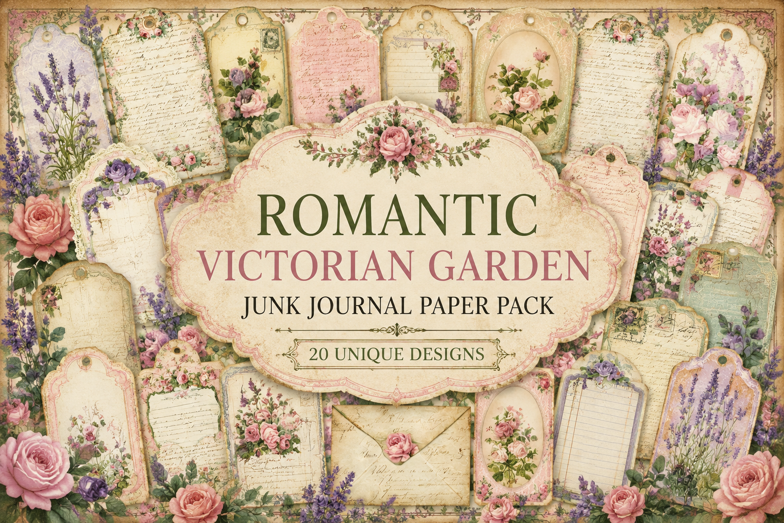 Romantic Victorian Garden Junk Journal