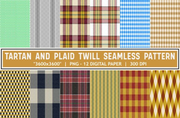 Seamless Tartan Checkered Pattern Bundle
