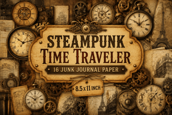 Steampunk Time Traveler Junk Journal