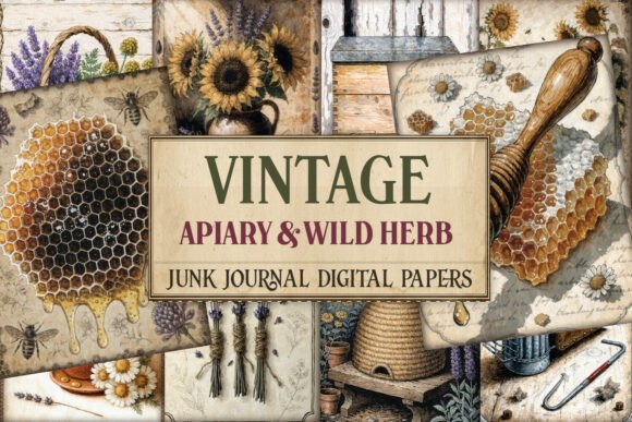 Vintage Apiary Wild Herb Junk Journal