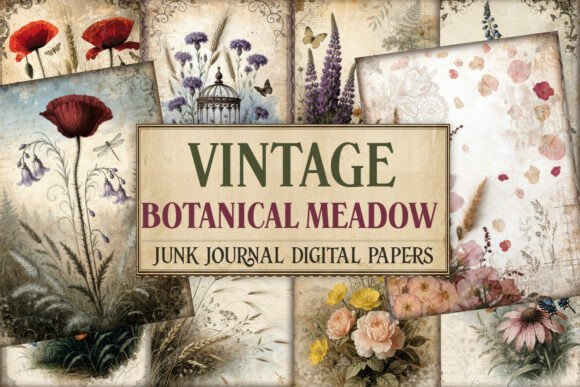 Vintage Botanical Meadow Junk Journal