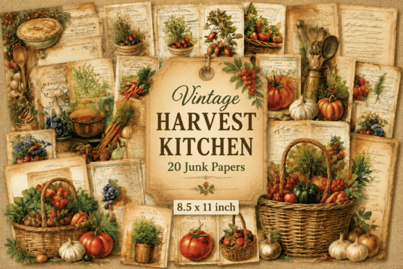 Vintage Harvest Kitchen Junk Journal