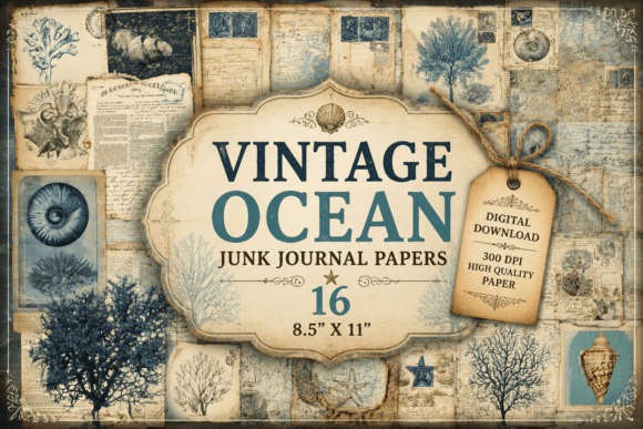 Vintage Ocean Junk Journal