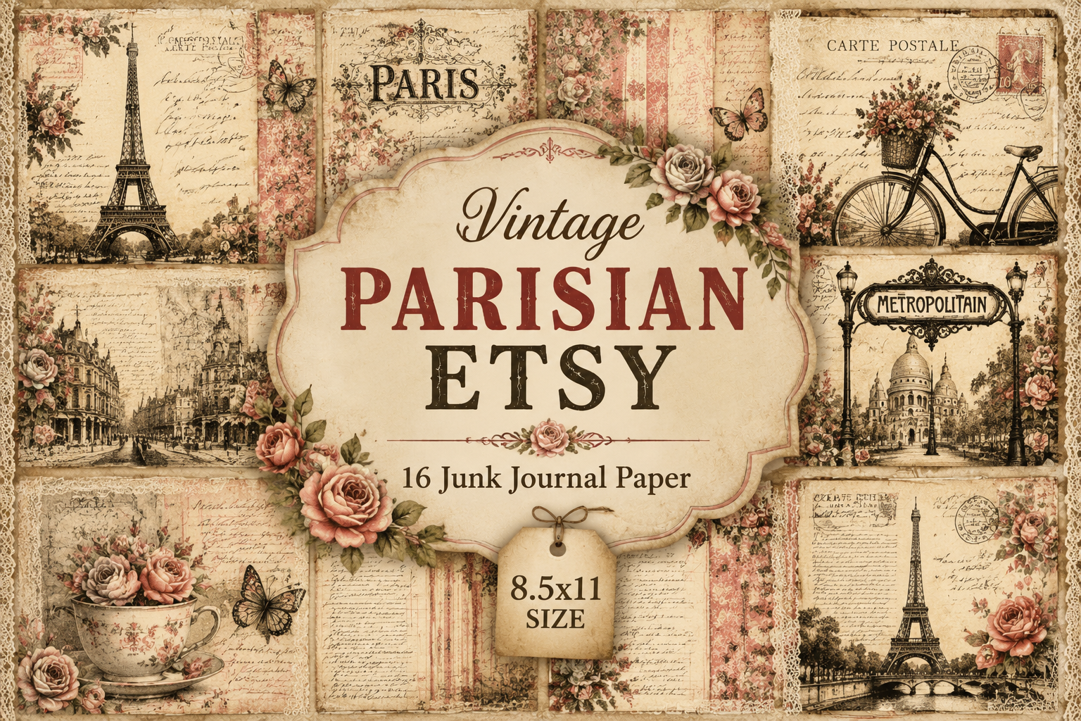 Vintage Parisian Etsy Junk Journal