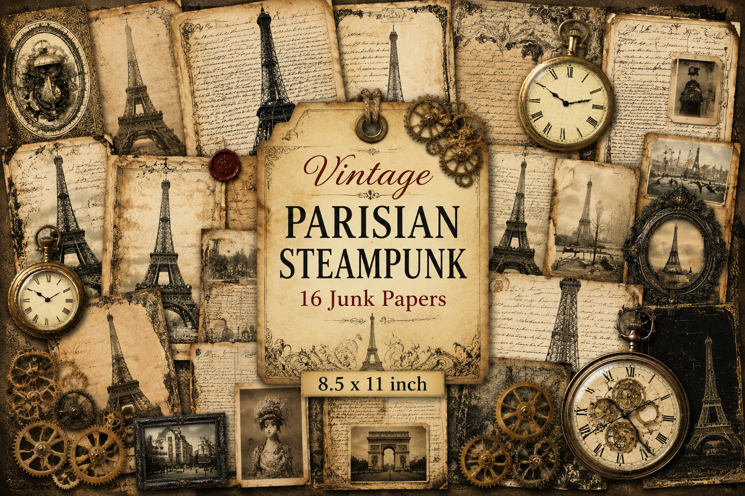 Vintage Parisian Steampunk Junk Journal