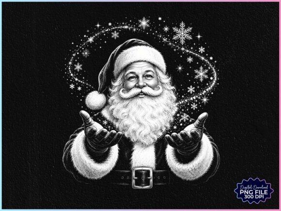 Vintage Santa Claus Christmas PNG