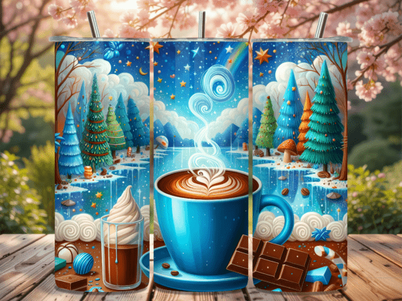 Winter Wonderland Blue Latte Tumbler