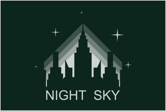 Night Sky Icon Logo Vector.