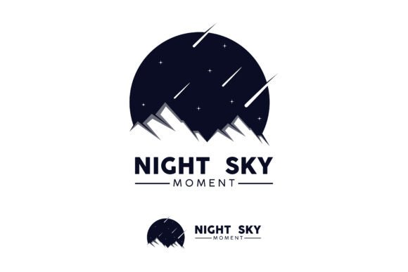 Night Sky Icon Logo Vector.