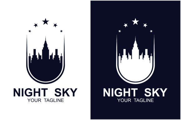 Night Sky Icon Logo Vector.