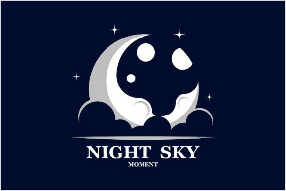 Night Sky Icon Logo Vector.