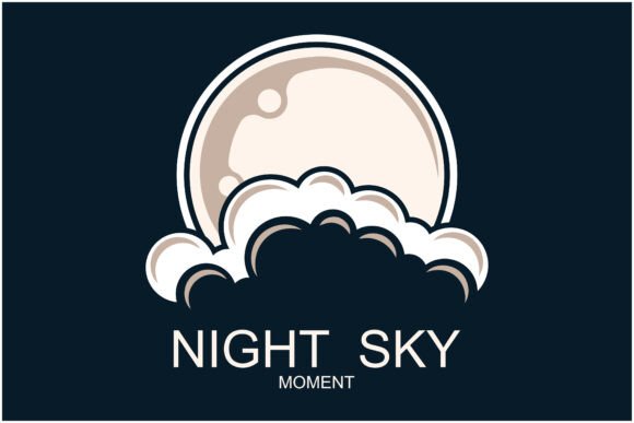 Night Sky Icon Logo Vector.