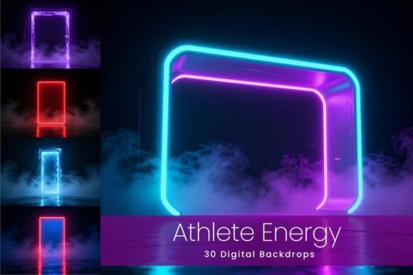 10 Athlete Energy Digital Backdrops